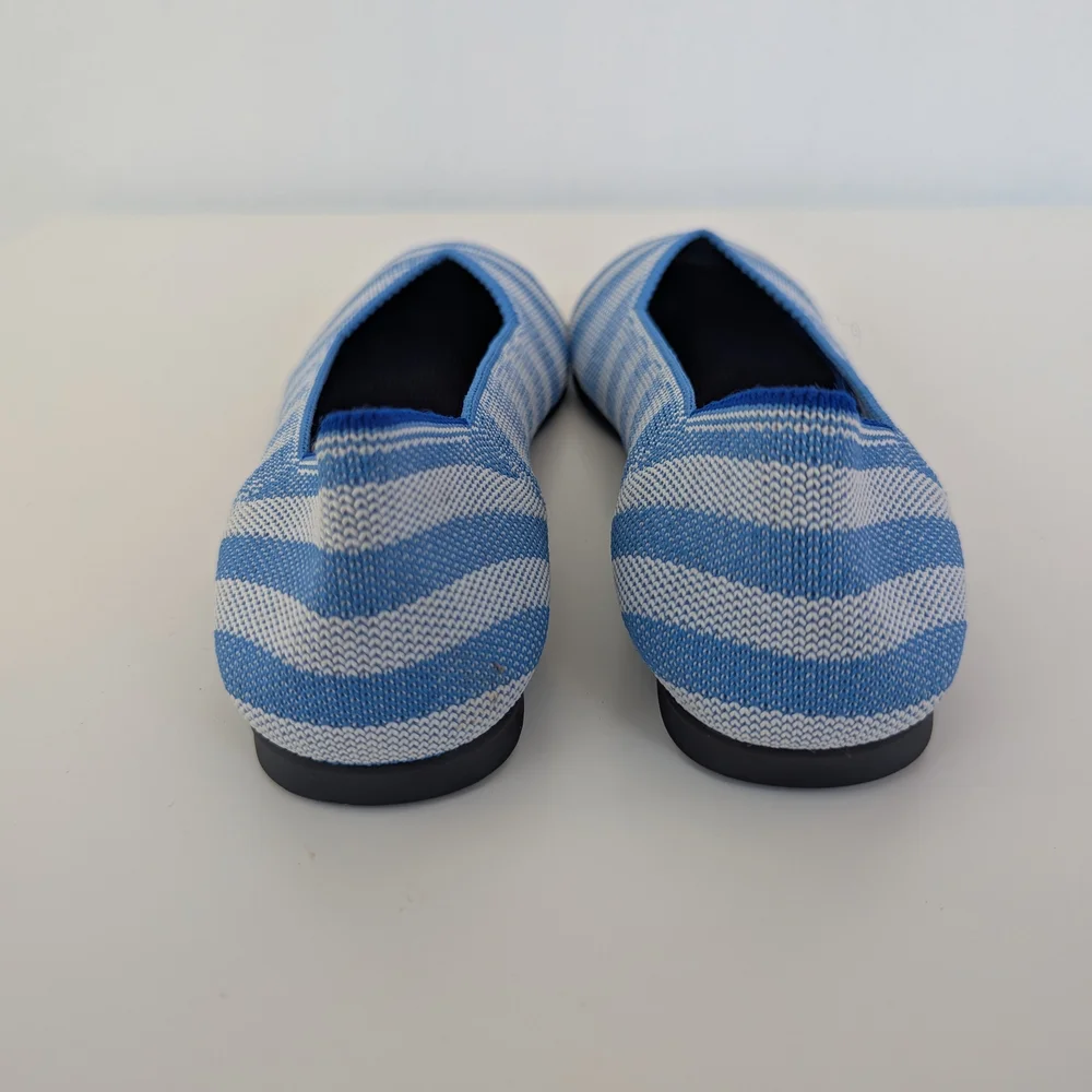 Rothy's Blue Striped Women's Shoes - Picture 3 of 12